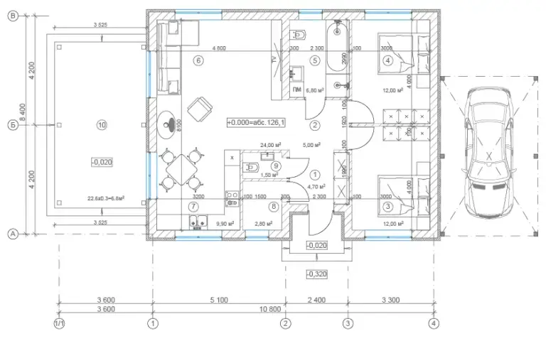 Планування — Будинок 85,5 м²
